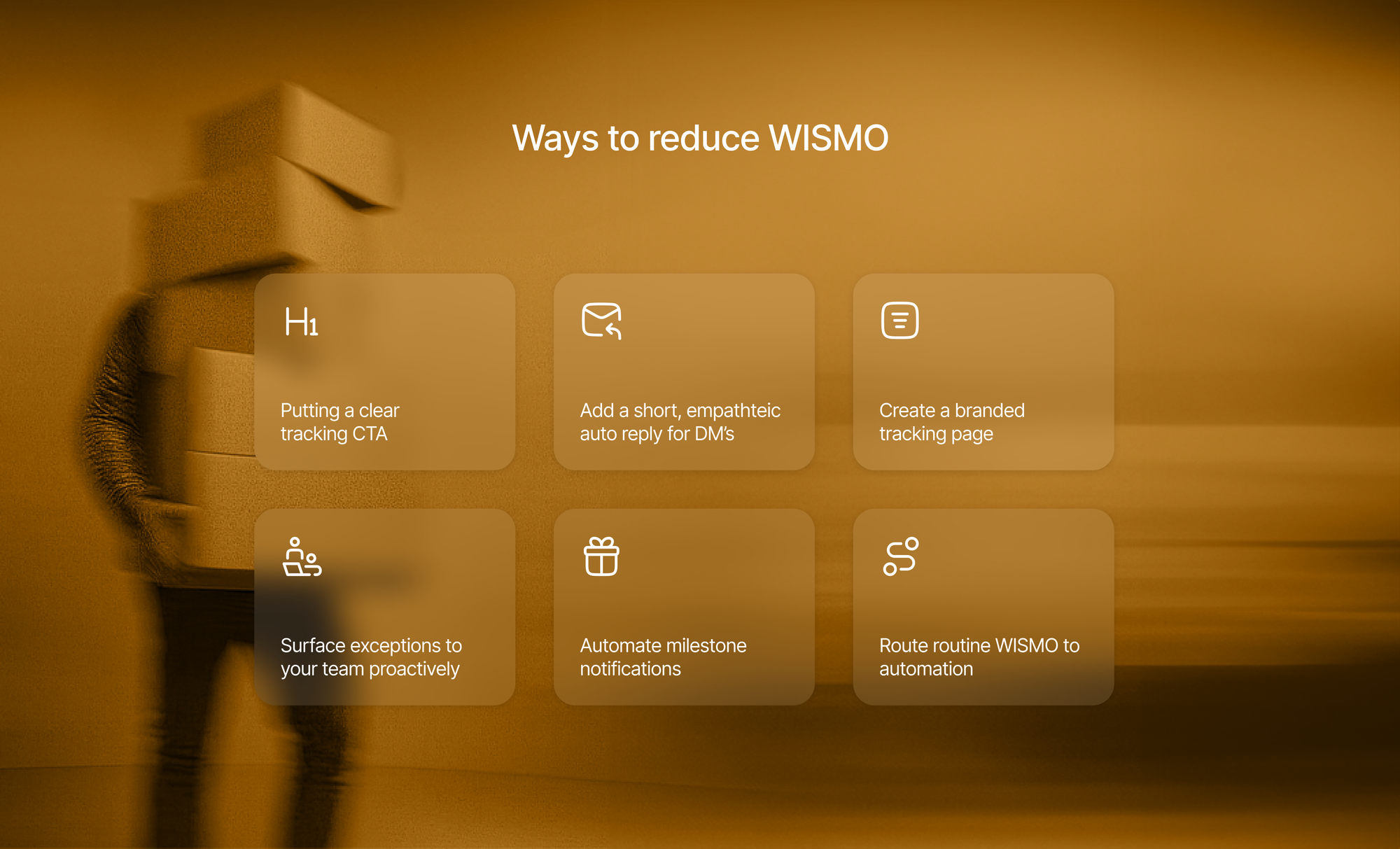 Ways to reduce WISMO through tracking clarity, proactive communication, automation, and branded tracking pages